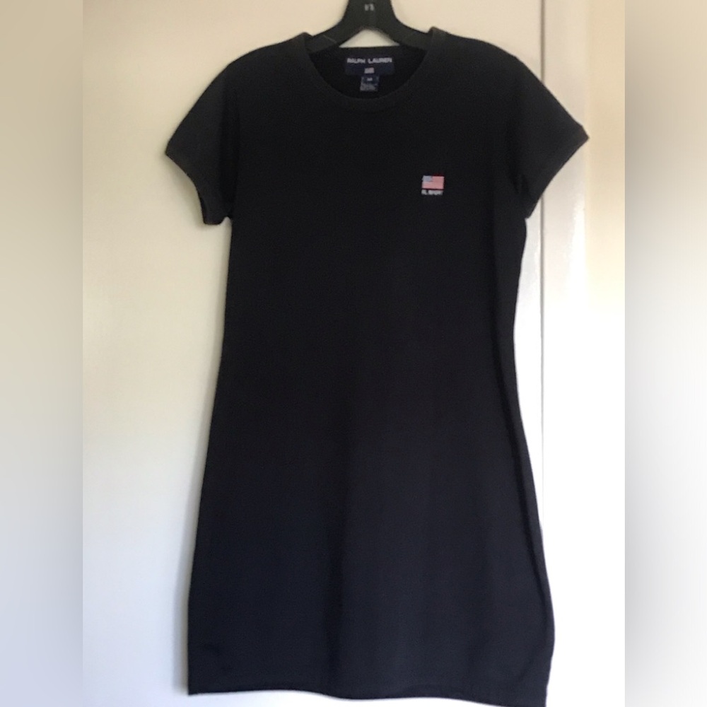 RALPH LAUREN POLO SPORT, size M black above the knees dress ! Short sleeves